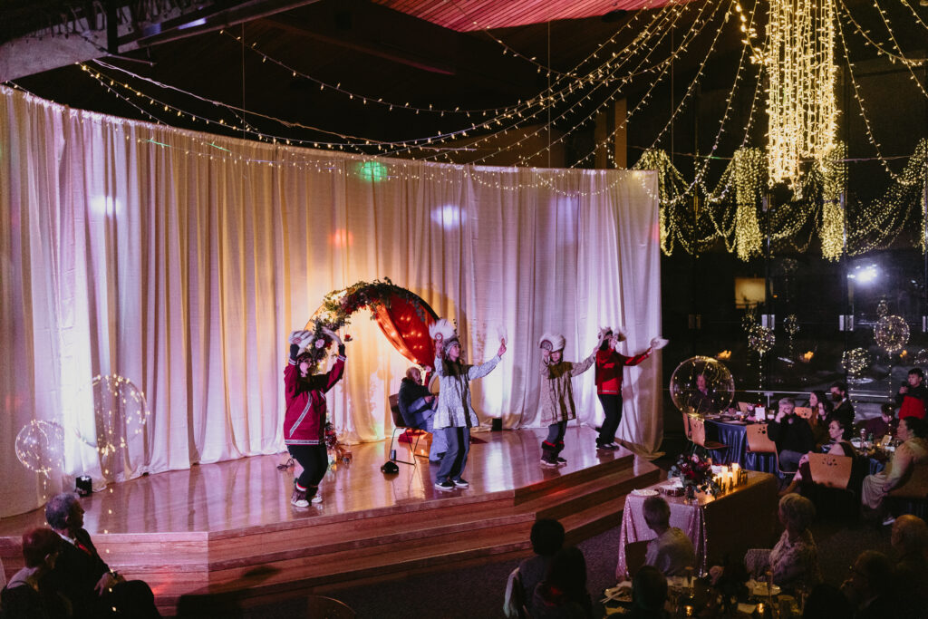 winter wedding in alaska, indoor performance