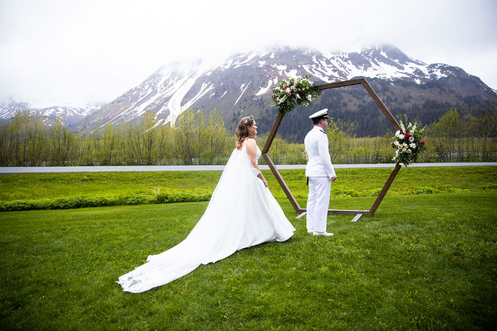 Wedding Photography  First Look in Alaska 